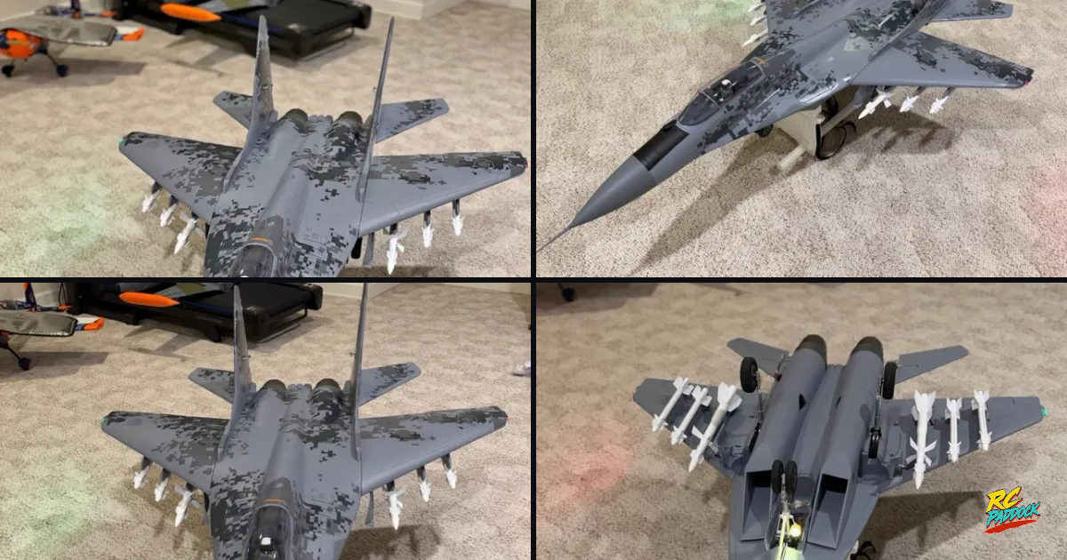 Freewing MiG-29 Fulcrum Digital Camo Twin 80mm EDF Jet - PNP 1/9th scale