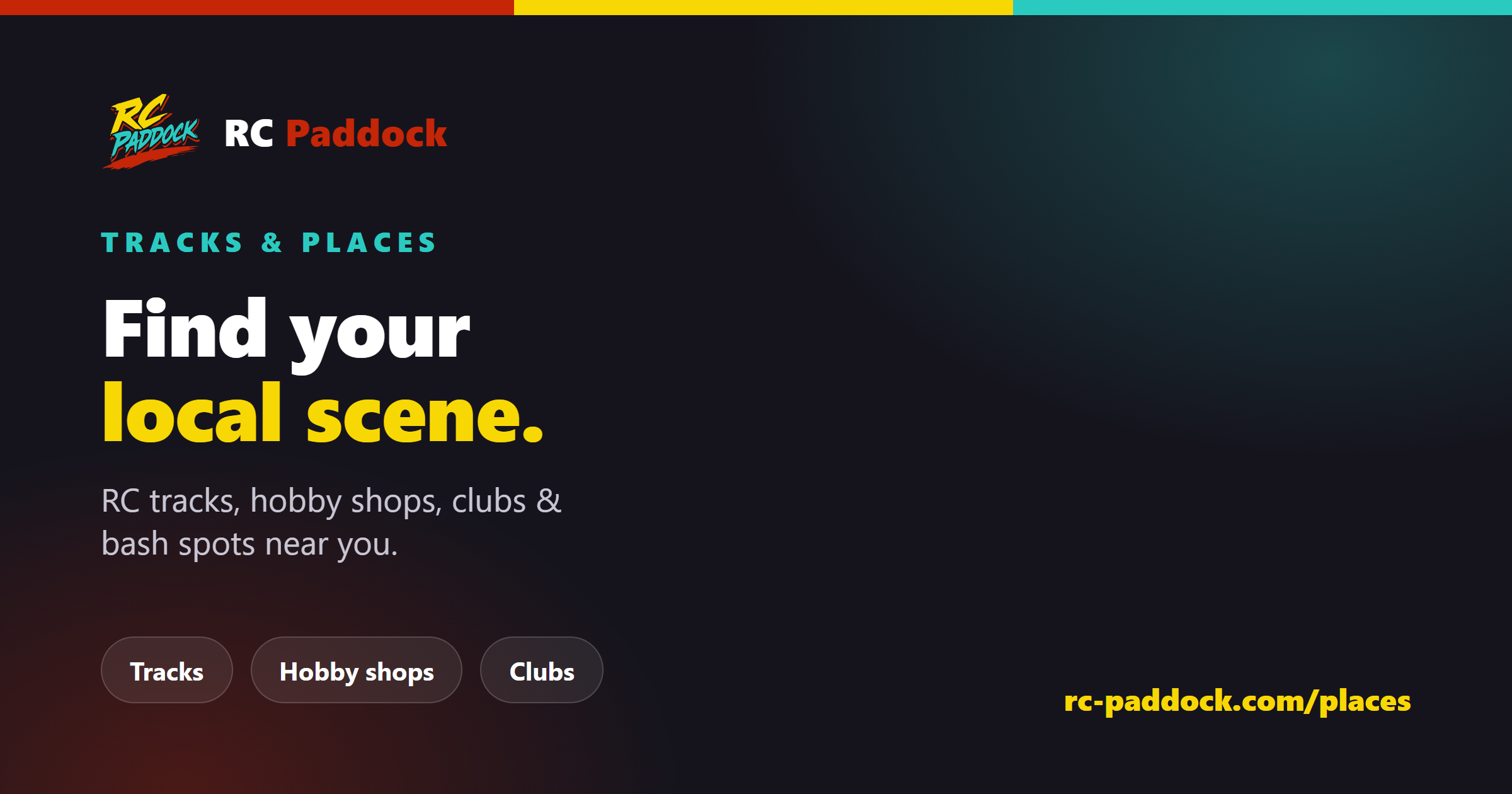 RC Paddock Places — find RC tracks, shops, and clubs near you